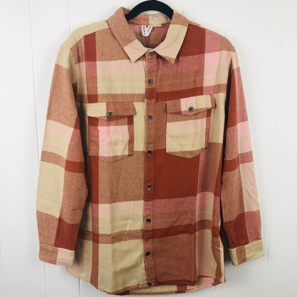 Roxy Womens Let It Go Long Sleeve Flannel Shirt X-Small - Picture 4 of 14